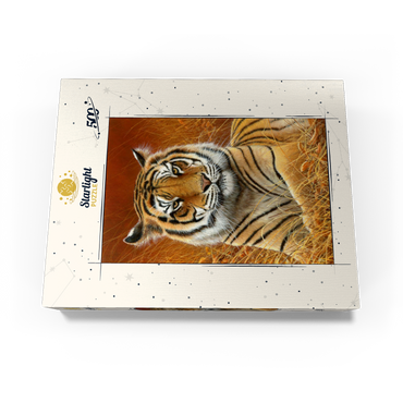 Majestic Bengal Tiger in Golden Grass 500 Jigsaw Puzzle box view3