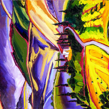 Vibrant Tuscan Countryside Landscape 1000 Jigsaw Puzzle 3D Modell