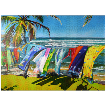 puzzleplate Tropical Breeze and Vibrant Fabrics 1000 Jigsaw Puzzle