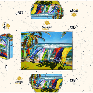 Tropical Breeze and Vibrant Fabrics 1000 Jigsaw Puzzle box 3D Modell