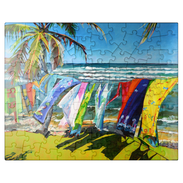 puzzleplate Tropical Breeze and Vibrant Fabrics 100 Jigsaw Puzzle