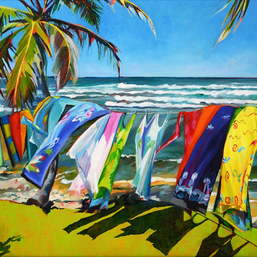 Tropical Breeze and Vibrant Fabrics 100 Jigsaw Puzzle 3D Modell