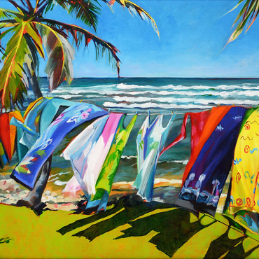 Tropical Breeze and Vibrant Fabrics 500 Jigsaw Puzzle 3D Modell