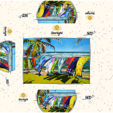 Tropical Breeze and Vibrant Fabrics 500 Jigsaw Puzzle box 3D Modell