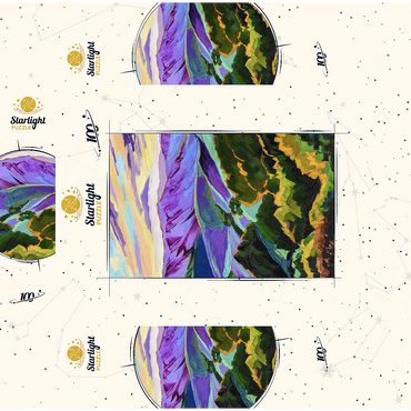 Vivid Hills and Vibrant Valleys 100 Jigsaw Puzzle box 3D Modell