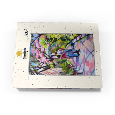 Couple Strolling Under Blossoming Trees 500 Jigsaw Puzzle box view3