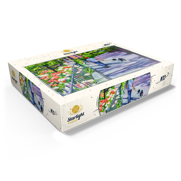 Morning Walk with Blooming Flowers 100 Jigsaw Puzzle box view1