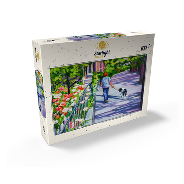 Morning Walk with Blooming Flowers 100 Jigsaw Puzzle box view2