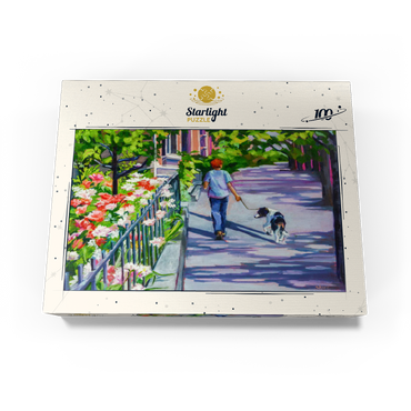Morning Walk with Blooming Flowers 100 Jigsaw Puzzle box view3