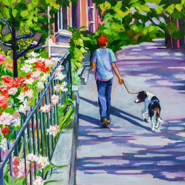 Morning Walk with Blooming Flowers 100 Jigsaw Puzzle 3D Modell