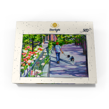 Morning Walk with Blooming Flowers 500 Jigsaw Puzzle box view3
