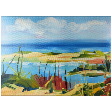 puzzleplate Coastal Landscape in Vibrant Abstract Style 1000 Jigsaw Puzzle