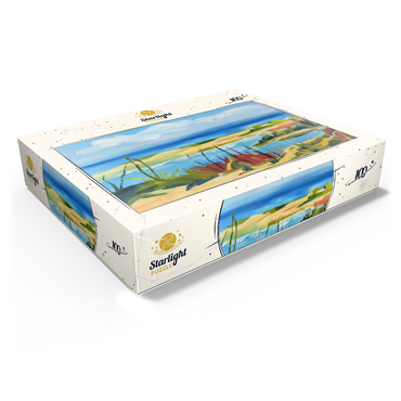 Coastal Landscape in Vibrant Abstract Style 100 Jigsaw Puzzle box view1