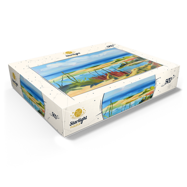 Coastal Landscape in Vibrant Abstract Style 500 Jigsaw Puzzle box view1