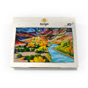 Vivid Canyon River Landscape 100 Jigsaw Puzzle box view3