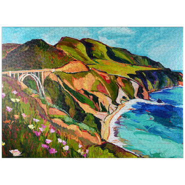 puzzleplate Big Sur Coastal View with Bridge 1000 Jigsaw Puzzle