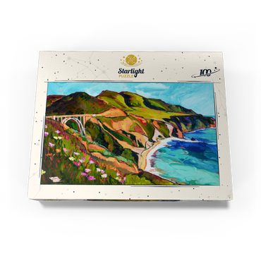 Big Sur Coastal View with Bridge 100 Jigsaw Puzzle box view3