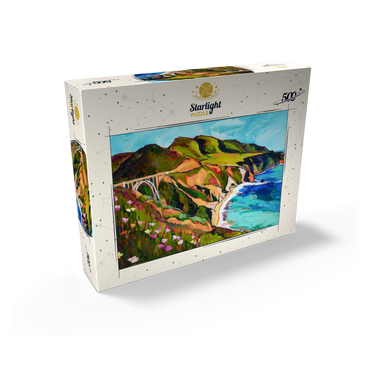 Big Sur Coastal View with Bridge 500 Jigsaw Puzzle box view2