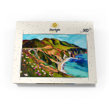 Big Sur Coastal View with Bridge 500 Jigsaw Puzzle box view3