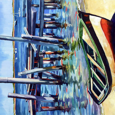 Rustic Rowboat on Tranquil Shore 100 Jigsaw Puzzle 3D Modell