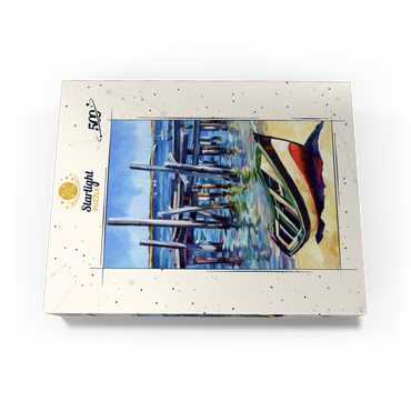 Rustic Rowboat on Tranquil Shore 500 Jigsaw Puzzle box view3