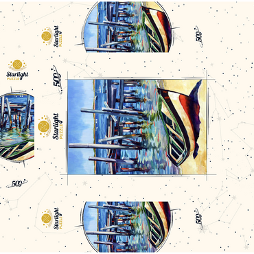 Rustic Rowboat on Tranquil Shore 500 Jigsaw Puzzle box 3D Modell