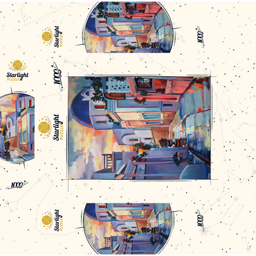 Sunset Alley in Santorini 1000 Jigsaw Puzzle box 3D Modell