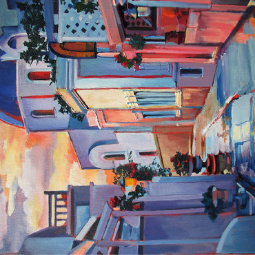 Sunset Alley in Santorini 100 Jigsaw Puzzle 3D Modell