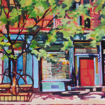 Charming Urban Street Scene 1000 Jigsaw Puzzle 3D Modell