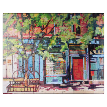puzzleplate Charming Urban Street Scene 100 Jigsaw Puzzle