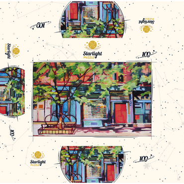 Charming Urban Street Scene 100 Jigsaw Puzzle box 3D Modell