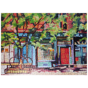 puzzleplate Charming Urban Street Scene 500 Jigsaw Puzzle