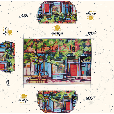 Charming Urban Street Scene 500 Jigsaw Puzzle box 3D Modell