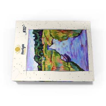 Vibrant River Landscape with Boat 1000 Jigsaw Puzzle box view3