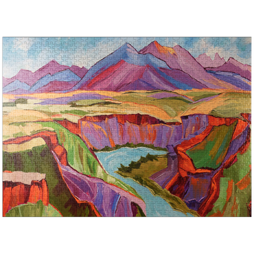 puzzleplate Vivid Canyon and Mountain Landscape 1000 Jigsaw Puzzle
