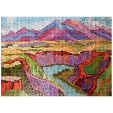 puzzleplate Vivid Canyon and Mountain Landscape 500 Jigsaw Puzzle