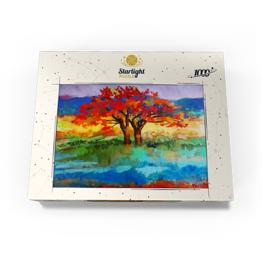 Autumn Tree in Vibrant Landscape 1000 Jigsaw Puzzle box view3