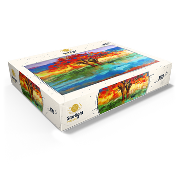 Autumn Tree in Vibrant Landscape 100 Jigsaw Puzzle box view1