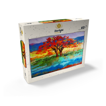 Autumn Tree in Vibrant Landscape 100 Jigsaw Puzzle box view2