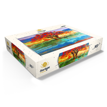 Autumn Tree in Vibrant Landscape 500 Jigsaw Puzzle box view1