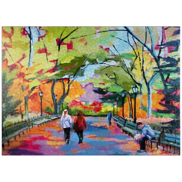 puzzleplate Autumn Walk Through a Vibrant Park 1000 Jigsaw Puzzle