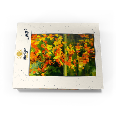 Autumn Leaves Reflecting on Tranquil Water 500 Jigsaw Puzzle box view3