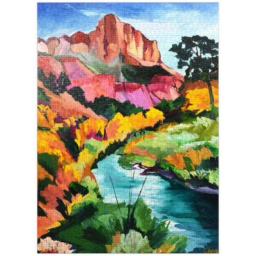 puzzleplate Vibrant Canyon Landscape with River 1000 Jigsaw Puzzle