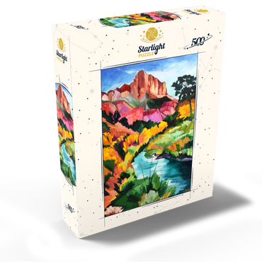 Vibrant Canyon Landscape with River 500 Jigsaw Puzzle box view2