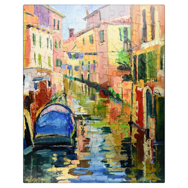 puzzleplate Venetian Canal with Colorful Reflections 100 Jigsaw Puzzle