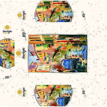 Venetian Canal with Colorful Reflections 100 Jigsaw Puzzle box 3D Modell