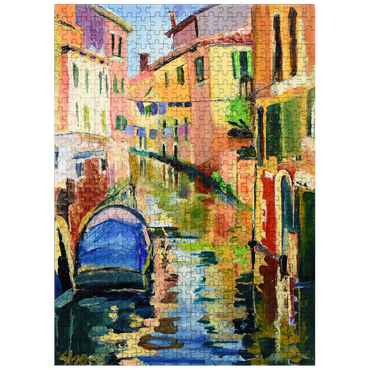 puzzleplate Venetian Canal with Colorful Reflections 500 Jigsaw Puzzle