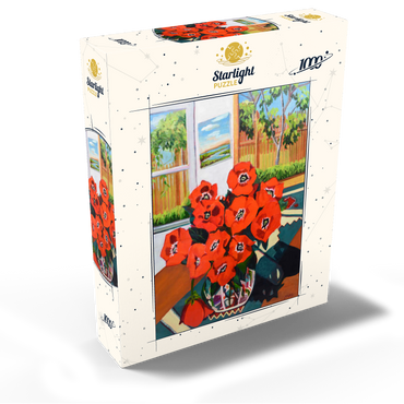 Bold Red Poppies in Sunlit Room 1000 Jigsaw Puzzle box view2