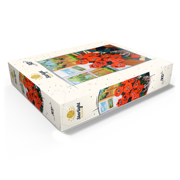 Bold Red Poppies in Sunlit Room 500 Jigsaw Puzzle box view1