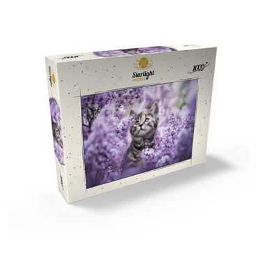 Kitten Among Blooming Lilac Flowers 1000 Jigsaw Puzzle box view2
